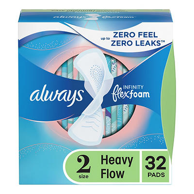 Infinity Flexfoam Size 2 Heavy Pads with Wings, 32-Count