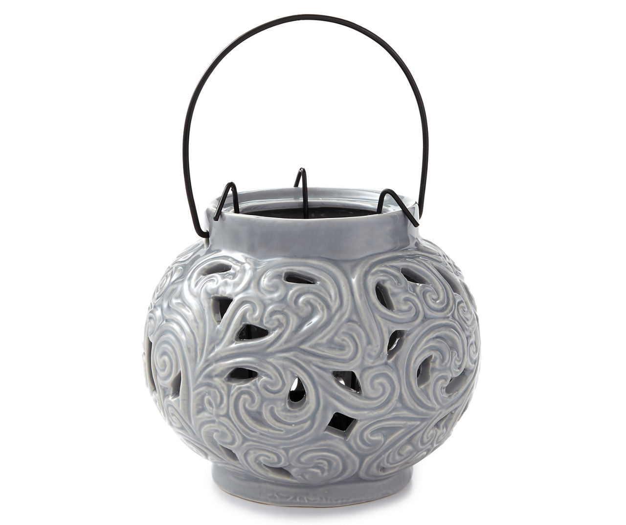 Gray Ceramic Tealight Lantern Big Lots