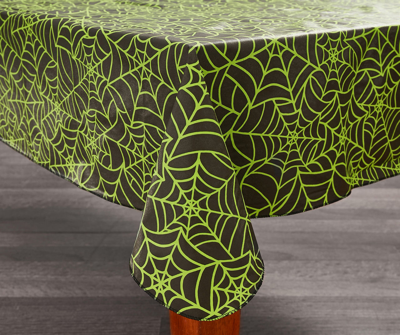 Halloween Green Spiderweb Vinyl Tablecloths Big Lots