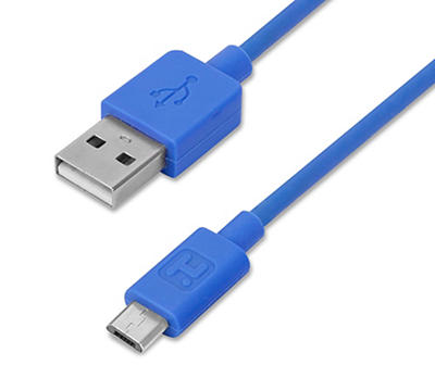 Blue 5' Micro USB Cable