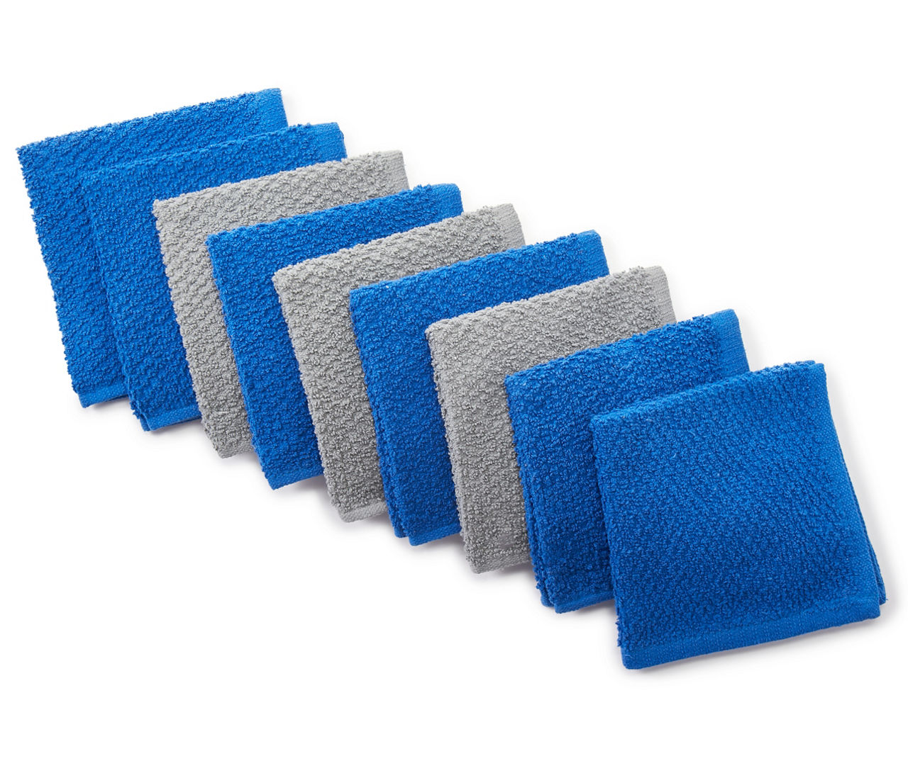 Just Home Black & Gray Wash Cloths, 9-Pack