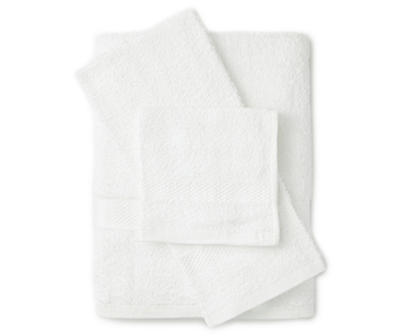 Just Home White Wash Cloths, 4-Pack