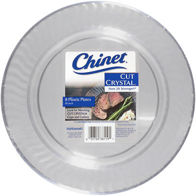 Chinet Cut Crystal 10" Plastic Plates 8 ct Pack