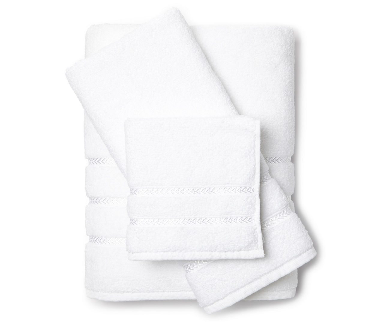 Aprima Aprima Hotel Optic White Bathroom Towels Big Lots
