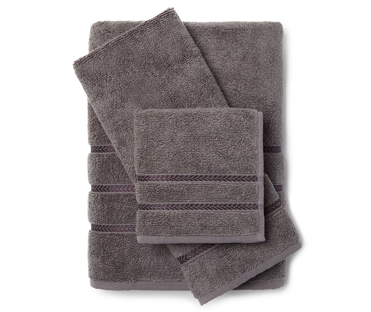 Bath Towels, Set of 2 - Charcoal Gray