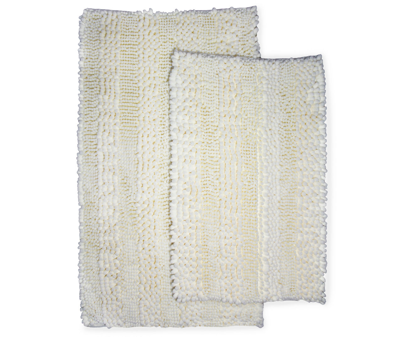 Just Home Ivory Chenille Bath Rug Set, 2Piece Set Big Lots