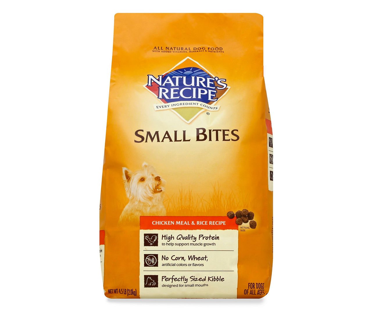 Nature's recipe small shop bites dog food