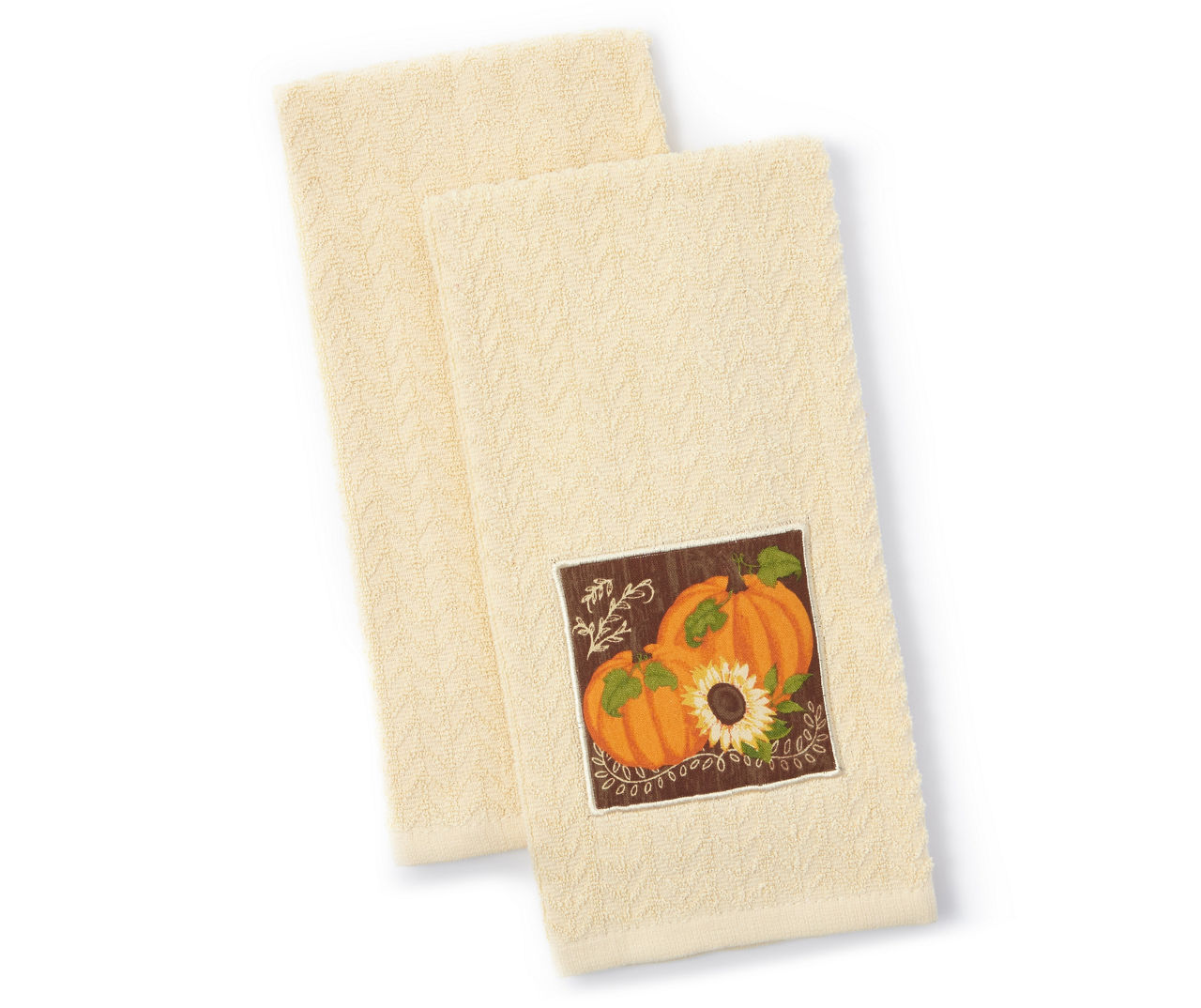 Cream Pumpkin Kitchen Towels, 2-Pack | Big Lots