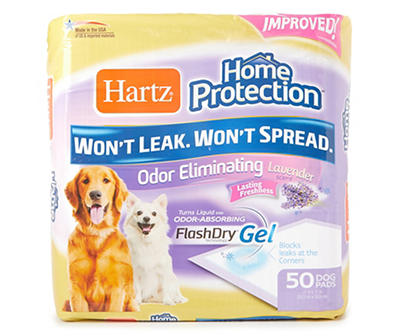 Lavender Flash Dry Puppy Pads, 50-Count
