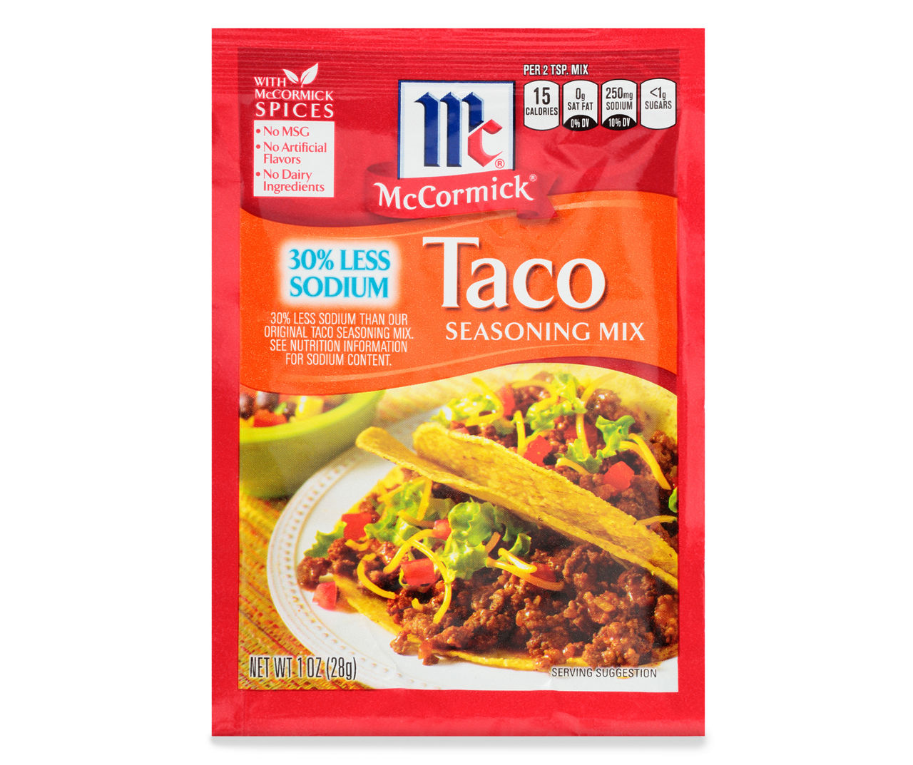 McCormick Seasoning Mix, Taco, 30% Less Sodium, Salt, Spices & Seasonings
