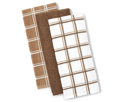Brown Kitchen Towels, 3-Pack
