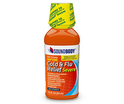 Daytime Severe Cold & Flu Relief Liquid, 12 Oz.