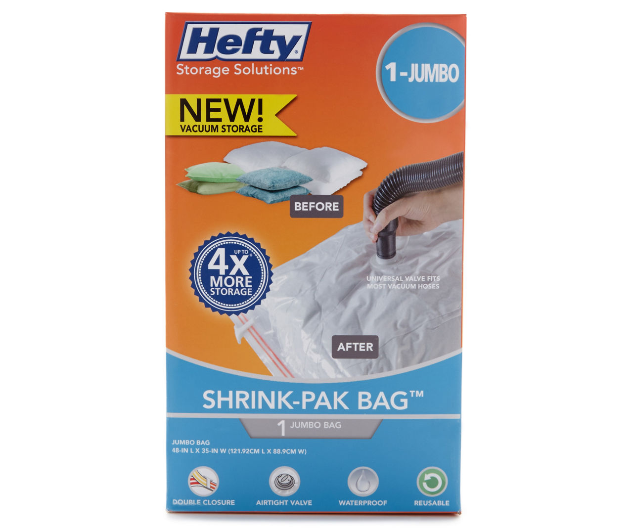 Hefty Shrink-Pak 4 XL Vacuum Storage Cubes