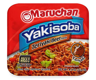 Maruchan Yakisoba Teriyaki Beef Flavor Noodles 4 oz. Microwave Bowl