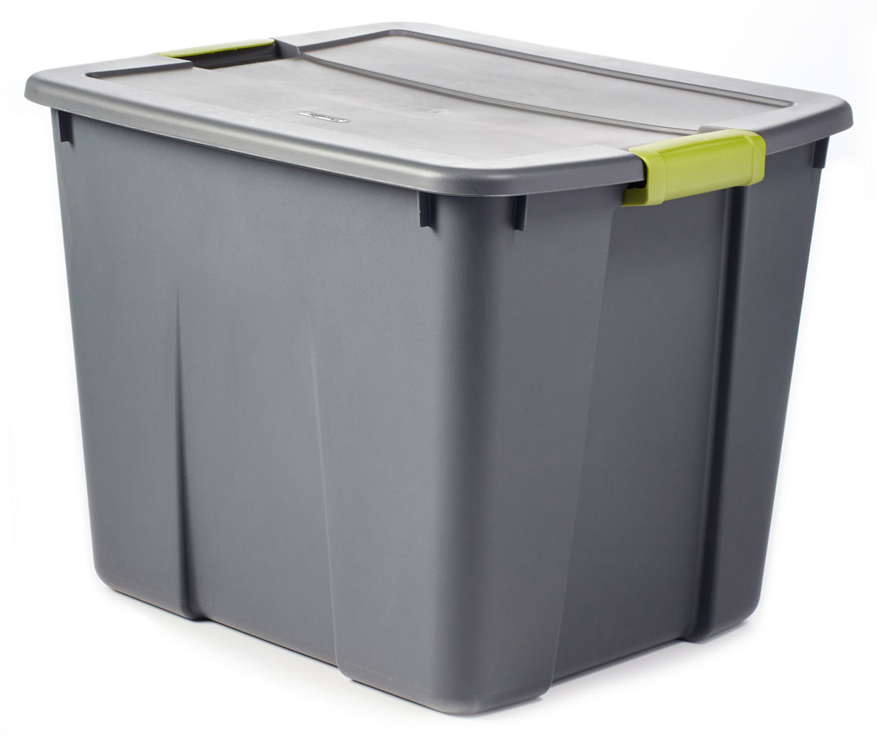 20 gal. Plastic Durable Storage Bin with Lid in Gray (1-Pack)