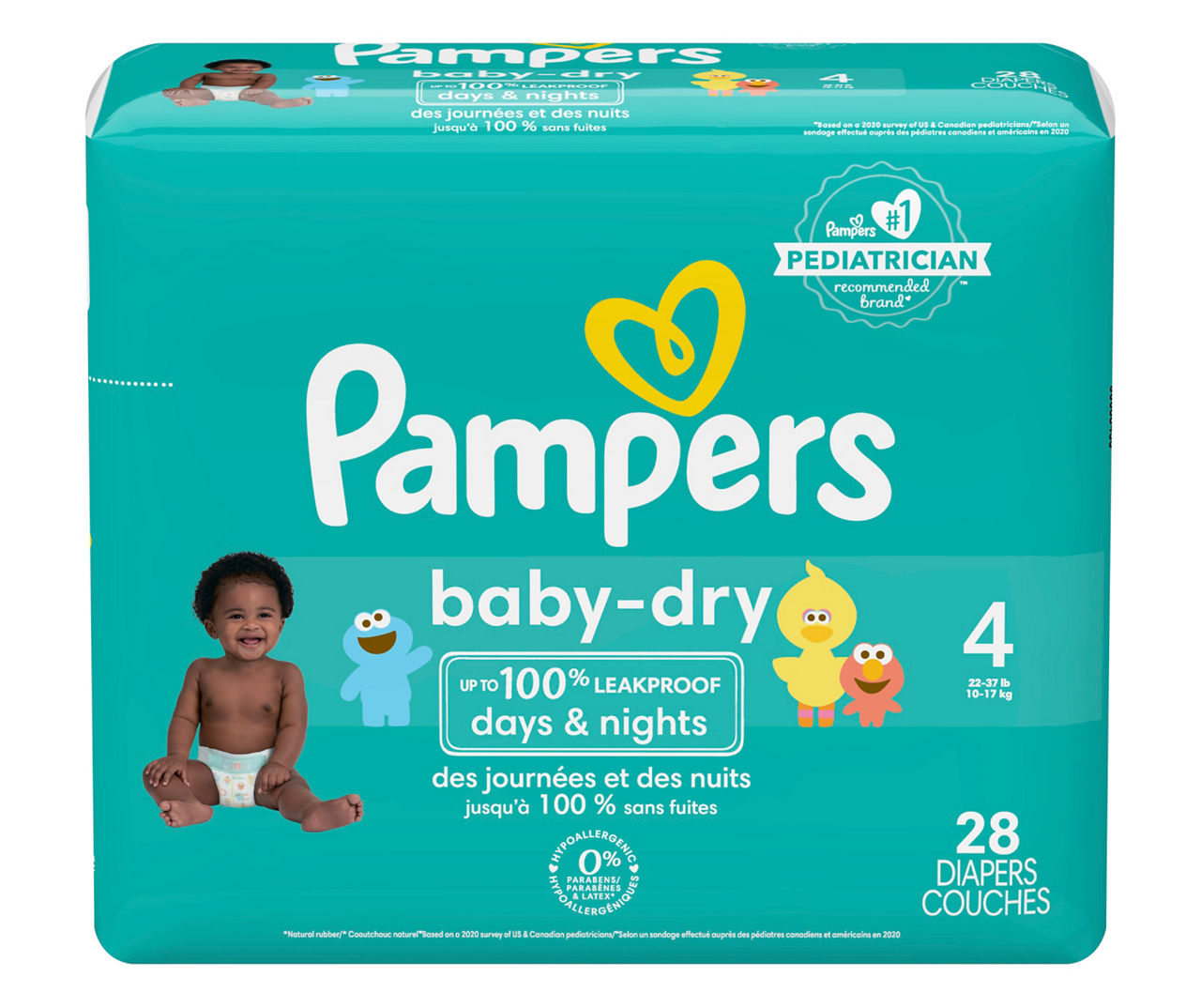 Baby-Dry Diapers, Size 4, 28-Count
