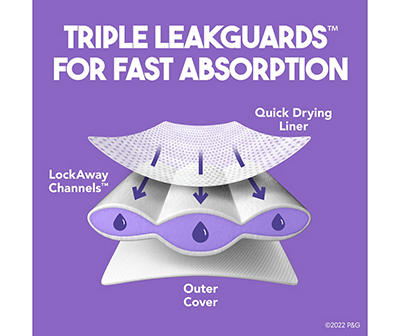 Triple Leakguards Diapers, Size 4, 88-Count