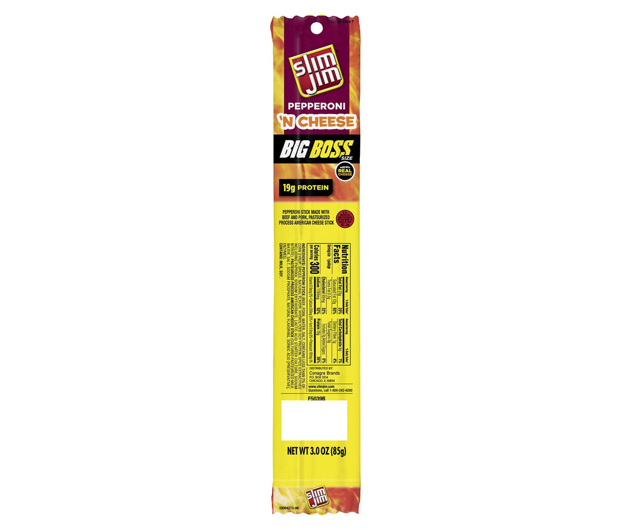 Slim Jim Mild Pepperoni &amp; Cheese Big Boss Snack Sticks, 3 Oz. | Big Lots