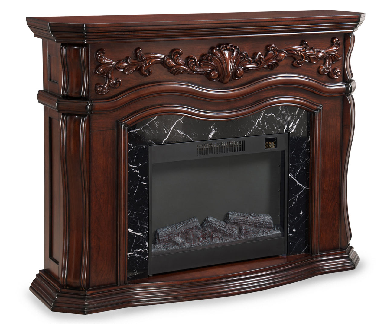 Cherry fireplace tv stand deals big lots