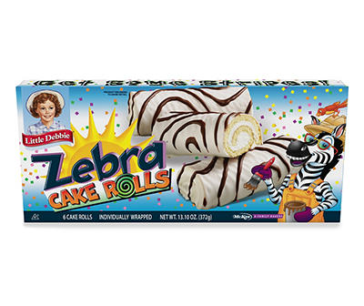 Zebra Cake Rolls, 6-Count