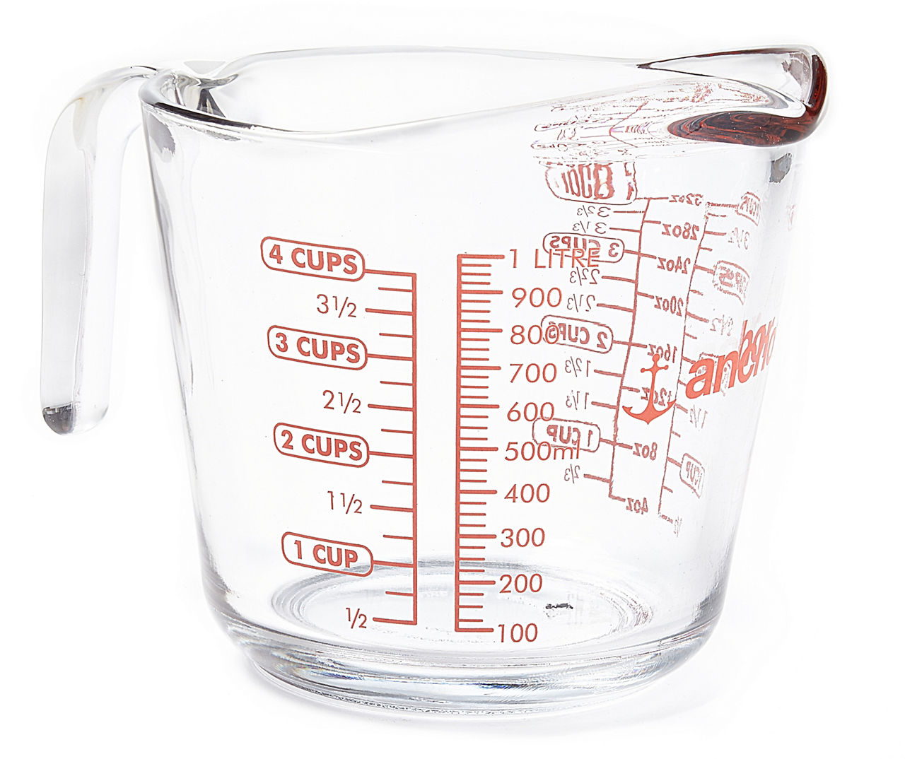Anchor Hocking 55178OL13 Glass 32 oz Measuring Cup 