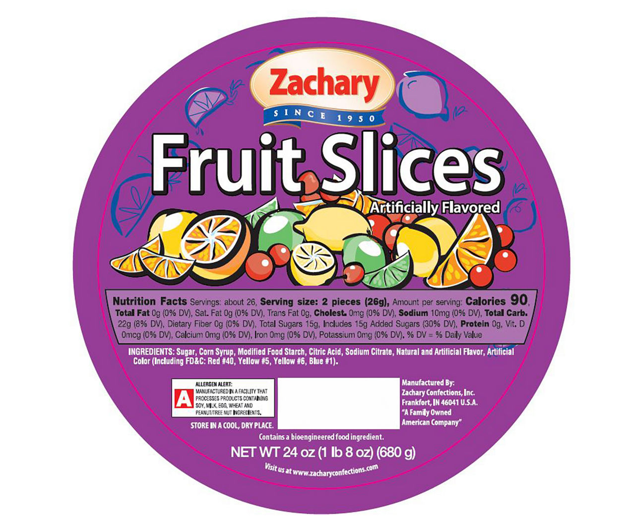 Zachary Fruit Slices Tub, 24 Oz. Big Lots