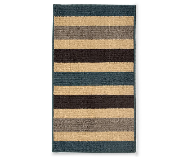 Living Colors Roma Blue & Gray Stripe Accent Rugs
