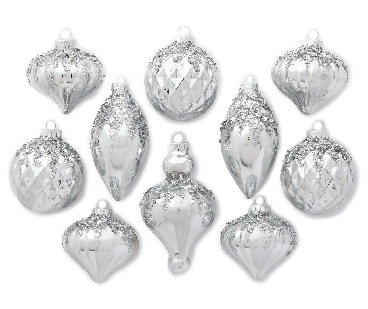 Set of 10 Finished Diamond Painting Christmas Ornaments