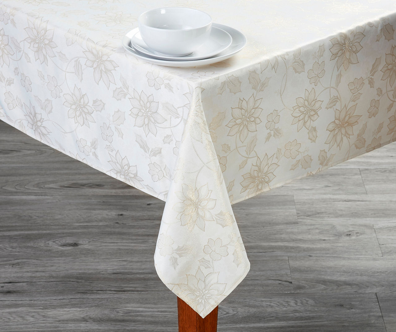 Damask Gold Christmas Tablecloths Big Lots