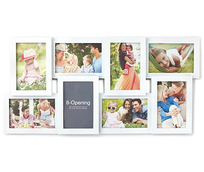 White 8-Opening Collage Frame, (4