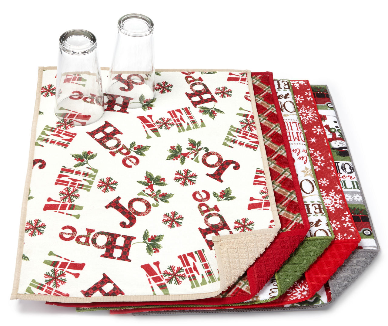 Dish Drying Mats Quilted Christmas Sentiments & -  in 2023