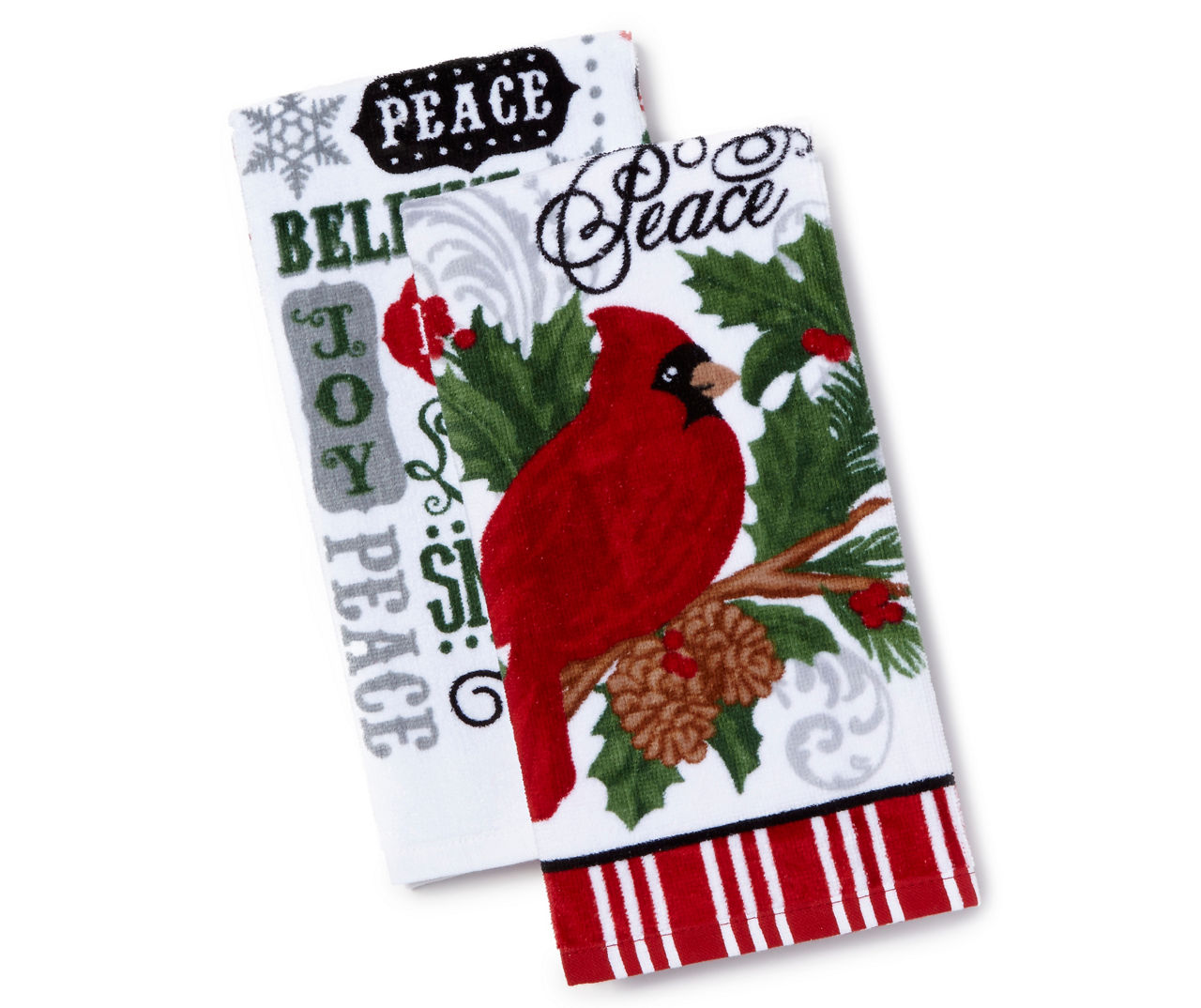 Christmas Cardinal Dish Towels Cardinal Tea Towels Cardinal 