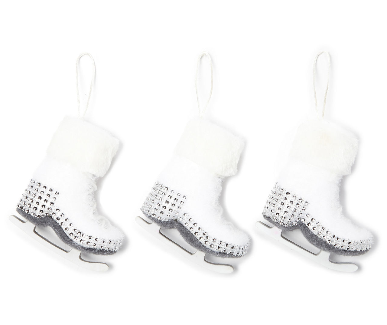 Winter Wonder Lane Ice Skate Ornaments, 3-Pack | Big Lots