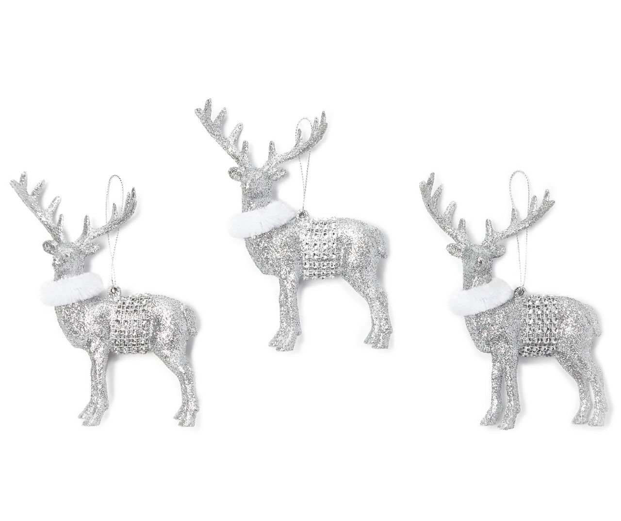 Winter Wonder Lane Bling Deer Ornaments, 3-Pack | Big Lots