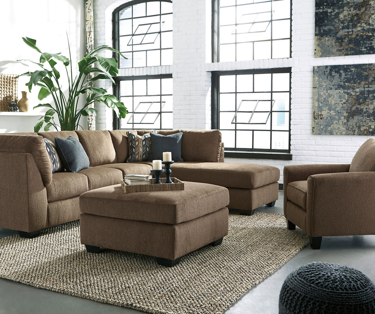 Brown ottoman online big lots