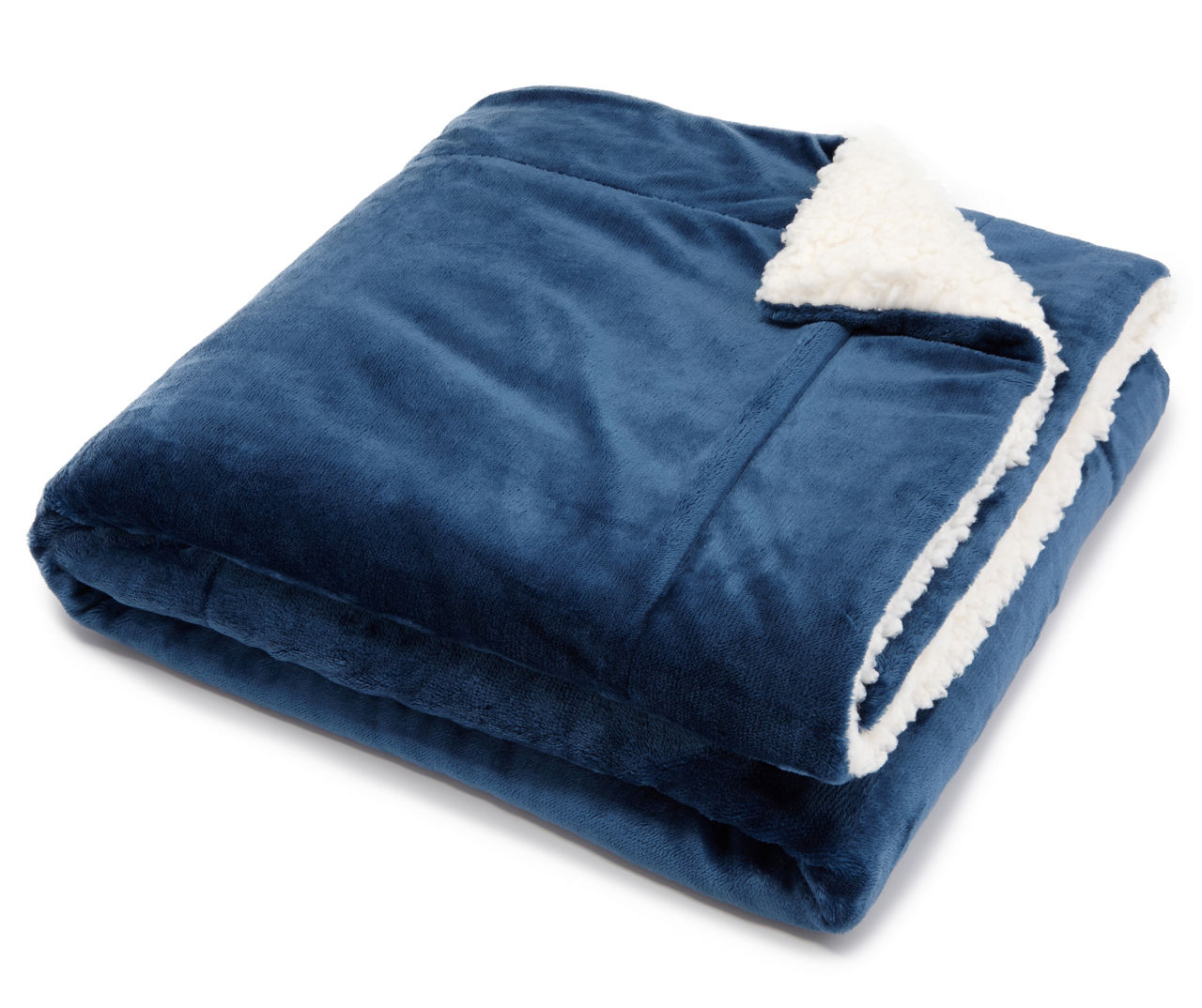 Navy Sherpa Throw 50 x 60