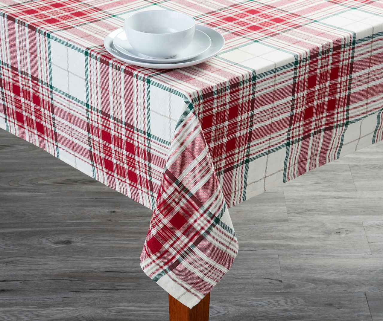 Cozy Plaid Christmas Tablecloths Big Lots