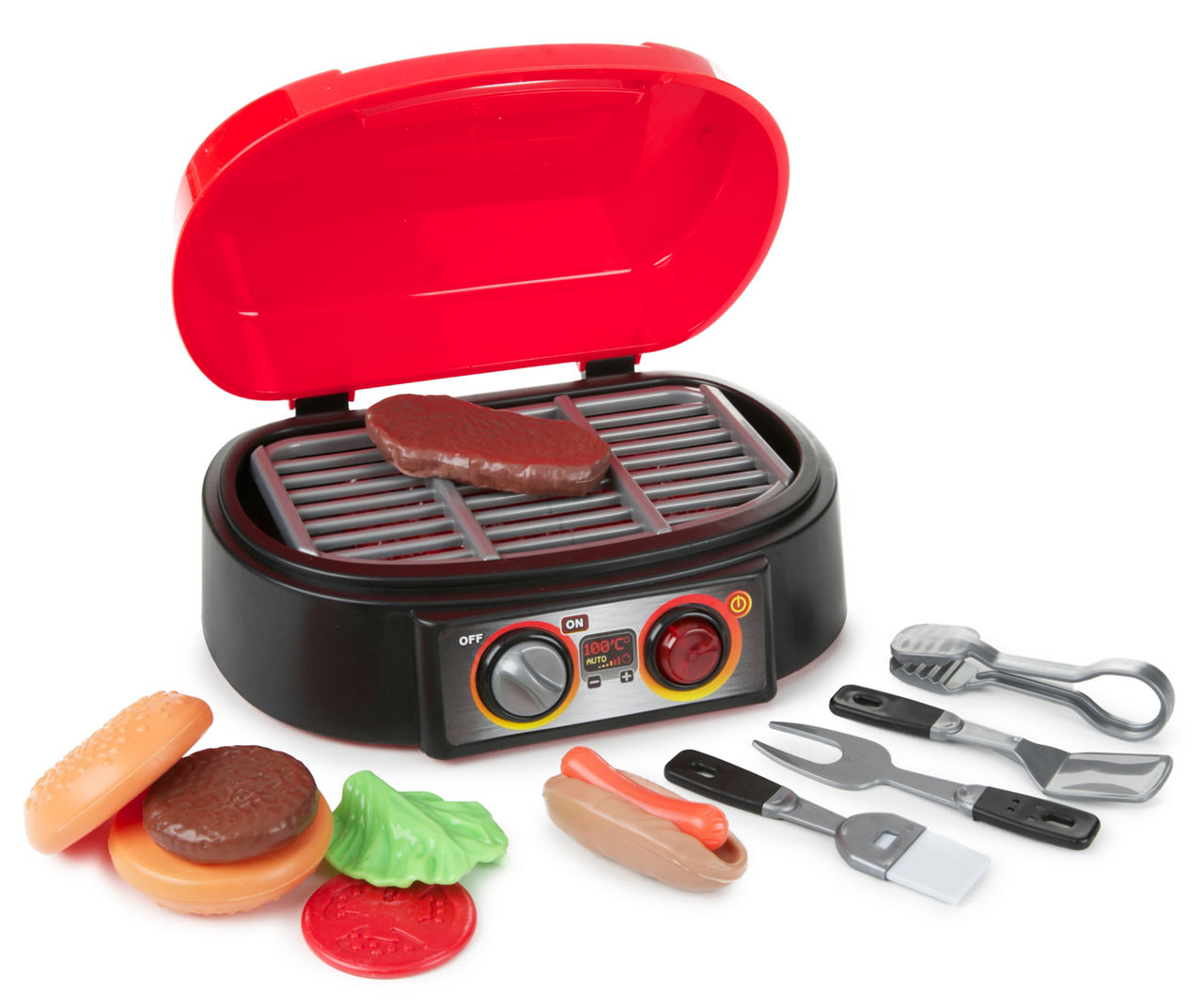 Play Zone Barbecue Light & Sound Grill 13-Piece Play Set