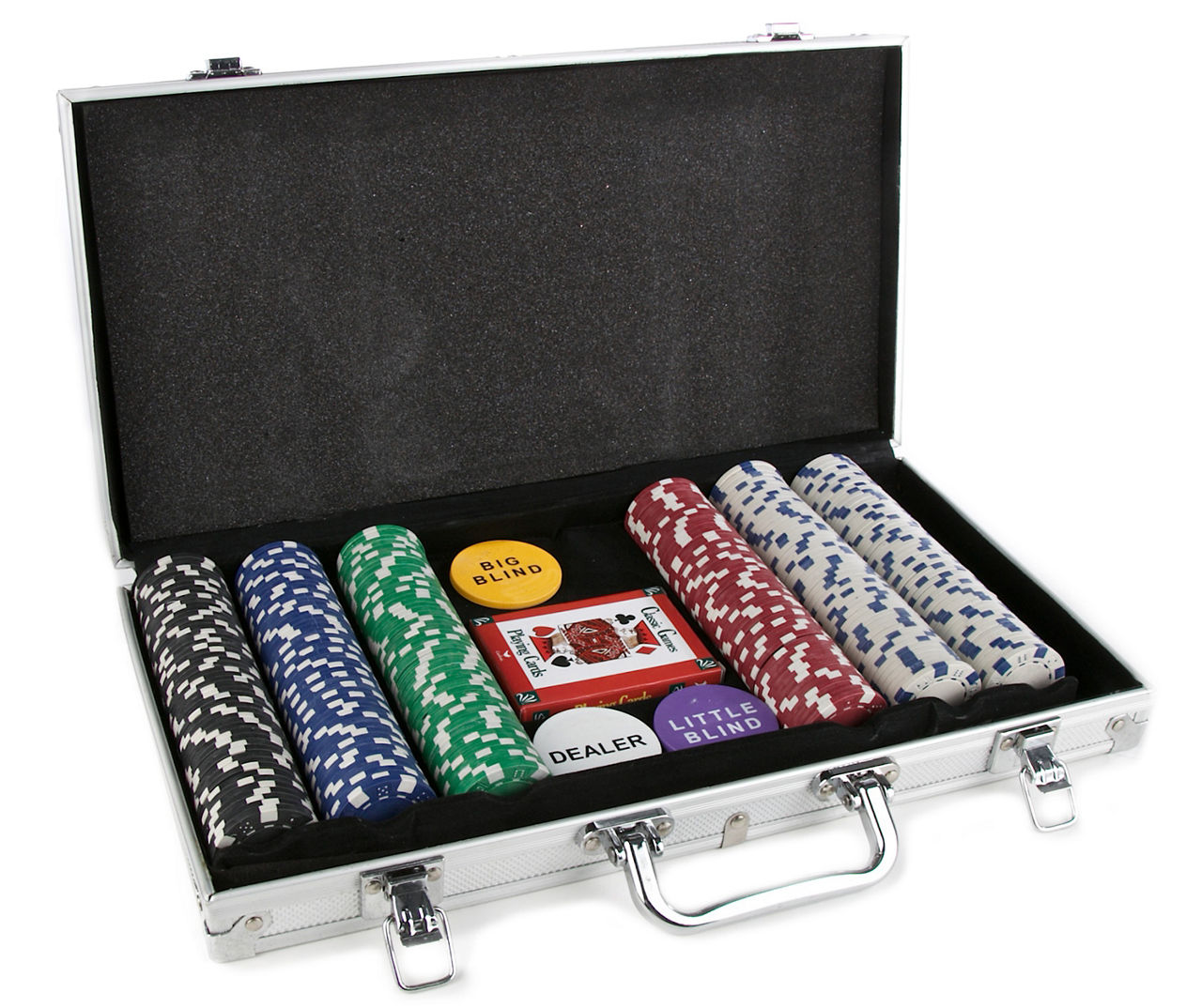 vragen handboeien namens Cardinal Ultimate 300-Chip Poker Set with Metal Case | Big Lots