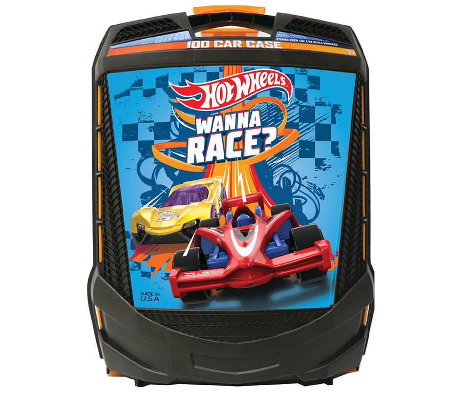 Hot Wheels 100-Car Rolling Storage Case with Handle