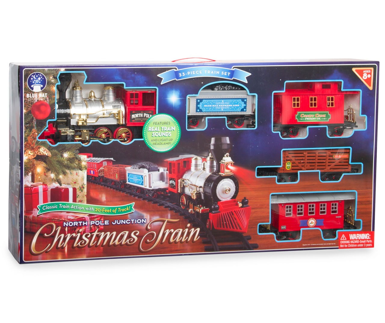North Pole Junction Christmas Train Set Blue Hat Toy Company 