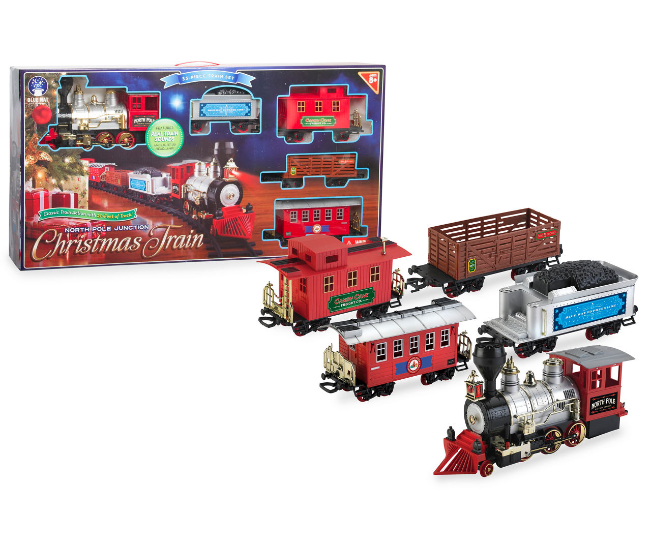 Blue hat store train set