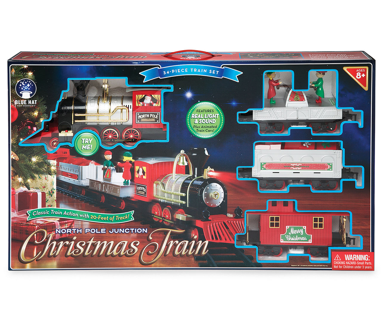 North pole junction store christmas train 34 piece