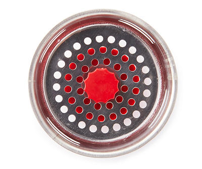 Stainless Steel Sink Strainer with Red Knob