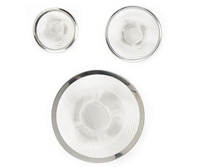 Mesh Shower & Sink Strainers, 3-Pack