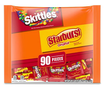 Fun Size Skittles & Starburst Original Candy, 90-Count