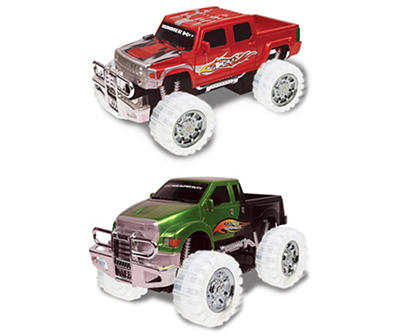 Green & Red Furious Rampage Powered Trucks, 2-Pack