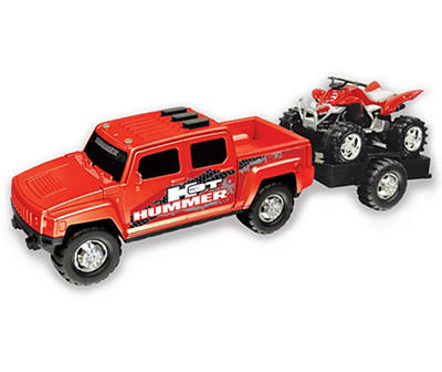 Loaded Ridez Red Hummer H3T & ATV