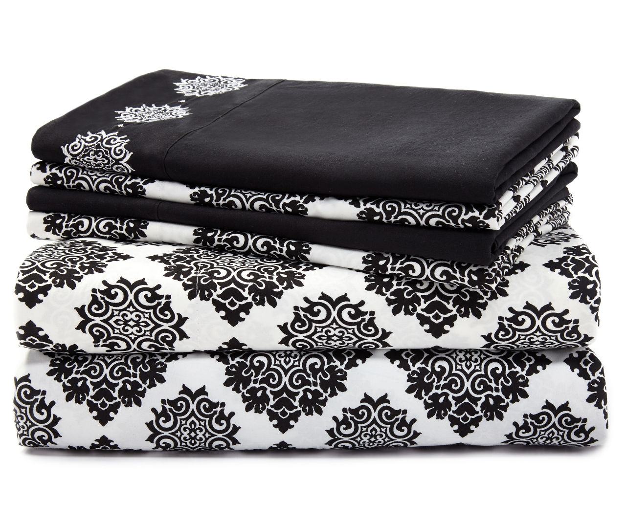 Living Colors Ava Jet Black 6Piece Sheet Sets Big Lots