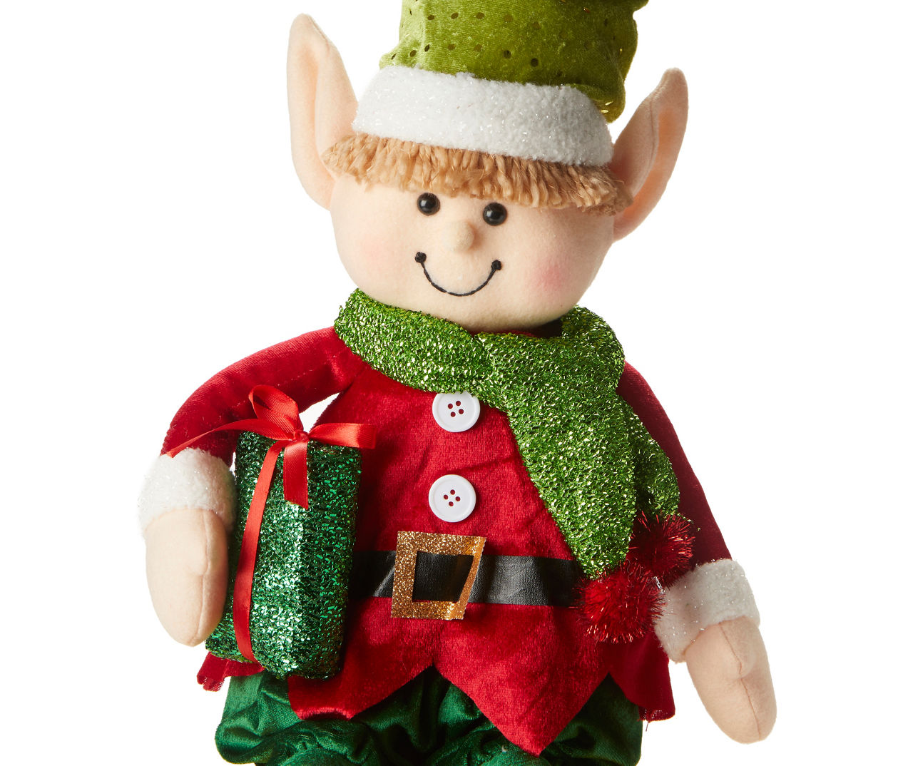 15” Plush Holiday Elf Shelf Sitter - Decorator's Warehouse